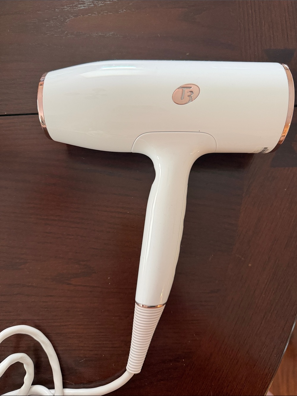 T3 White and Rose Gold Hair Dryer